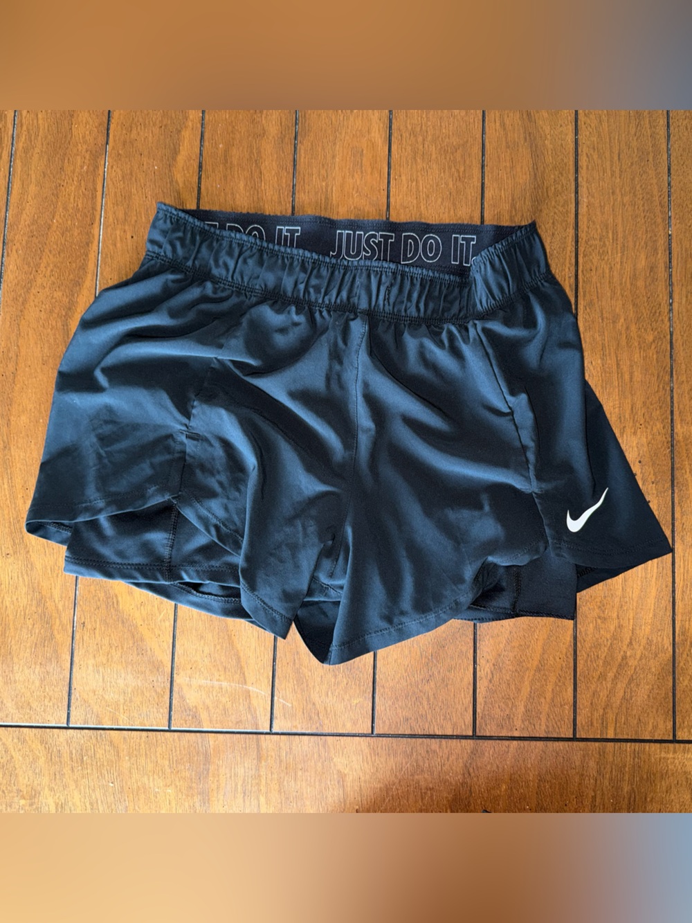 Nike Women's Black Athletic Shorts with Elastic Waistband
